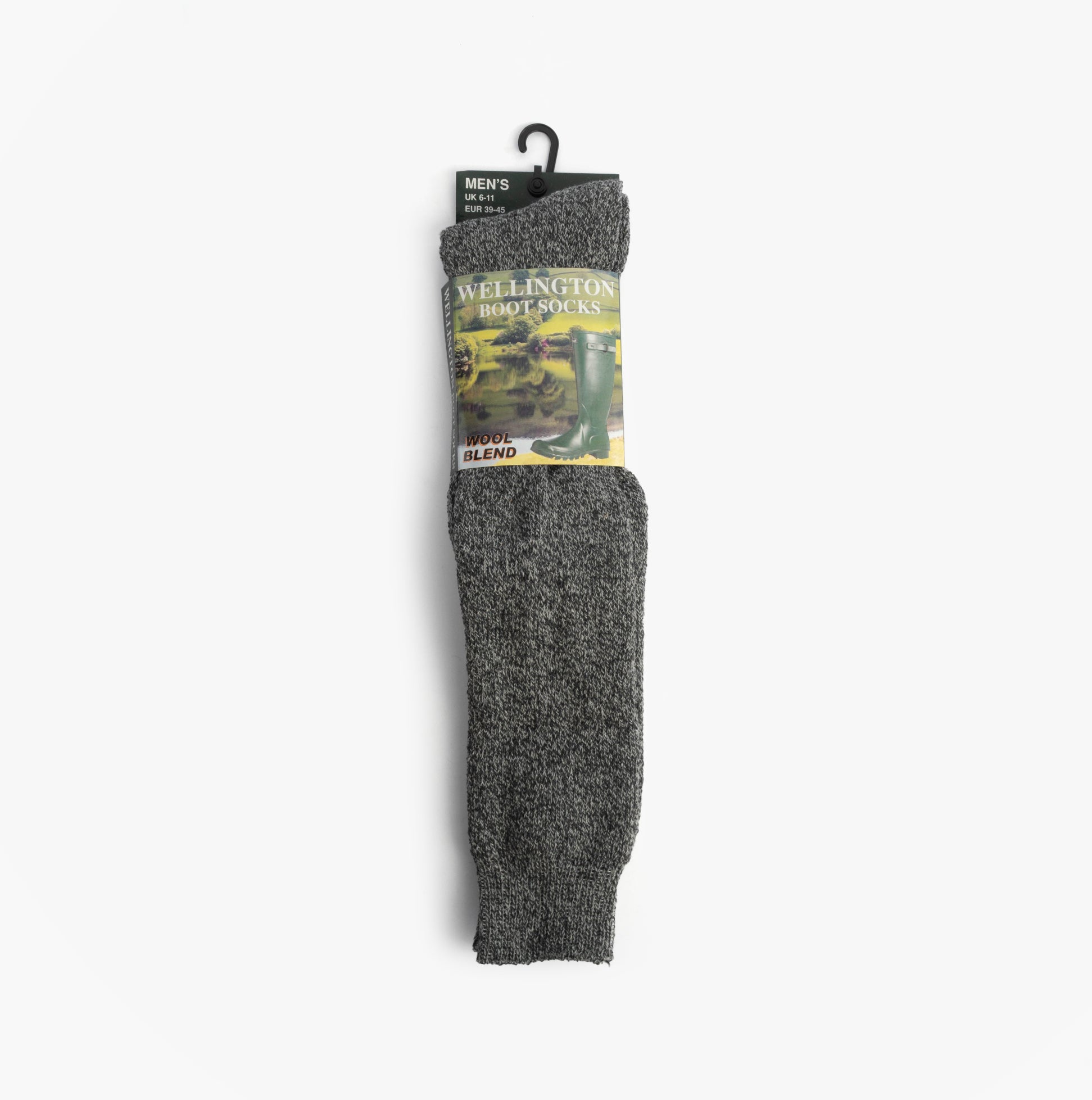 Mud Dogs Mens Welly Boot Socks Grey