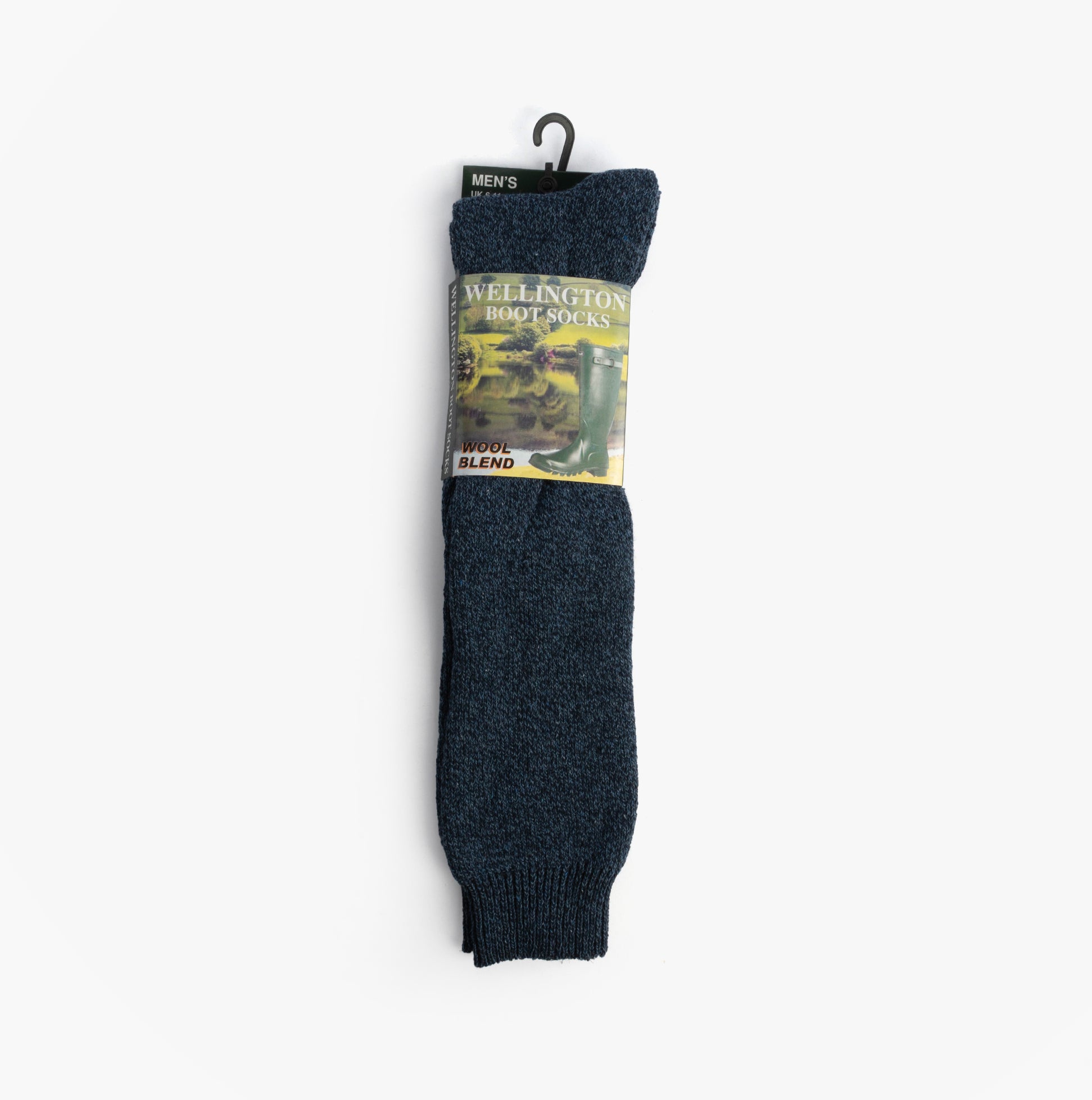 Mud Dogs Mens Welly Boot Socks Navy