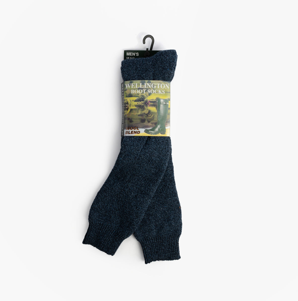 Mud Dogs Mens Welly Boot Socks Navy