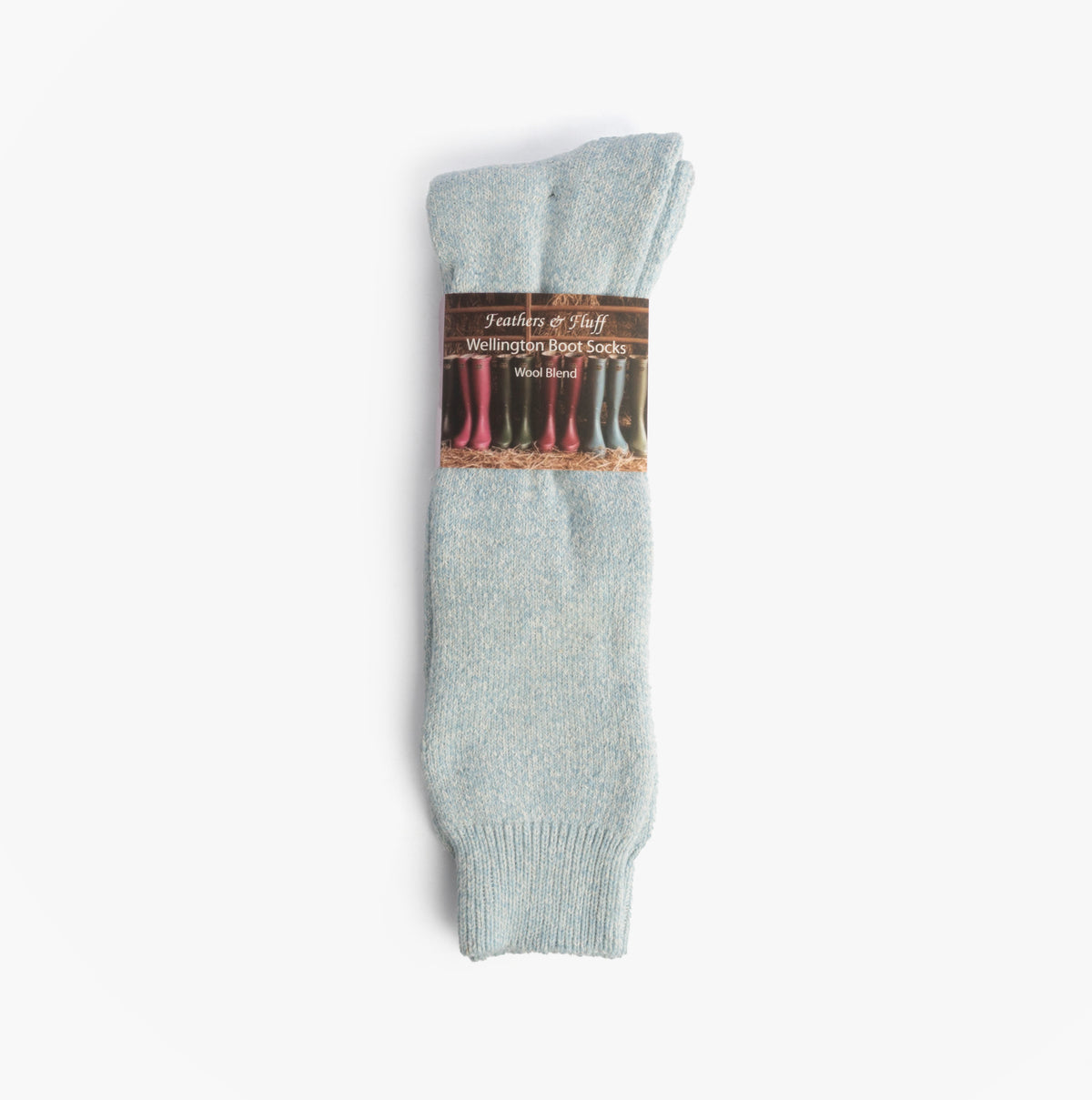 Mud Dogs Womens Welly Boot Socks Light Blue