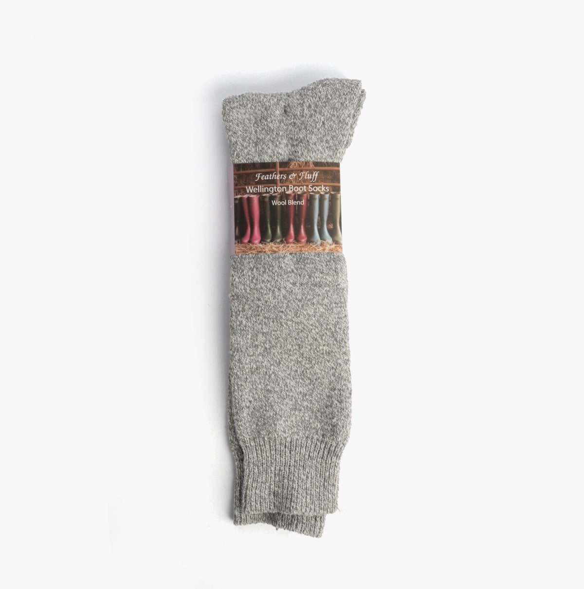 Mud Dogs Womens Welly Boot Socks Light Grey