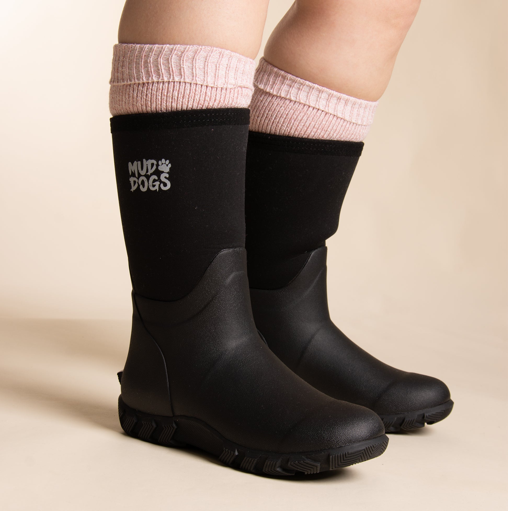 Mud Dogs Womens Welly Boot Socks Light Pink