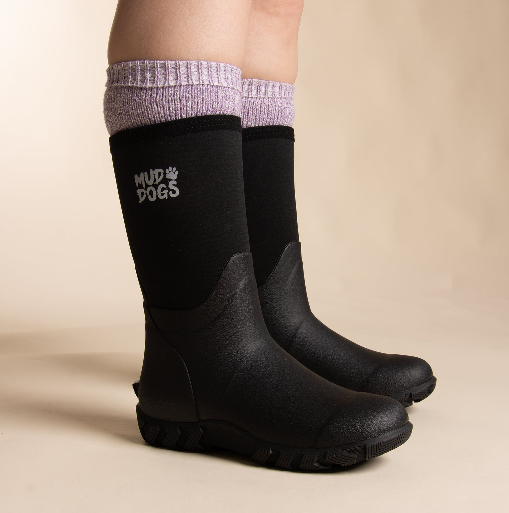 Mud Dogs Womens Welly Boot Socks Light Purple