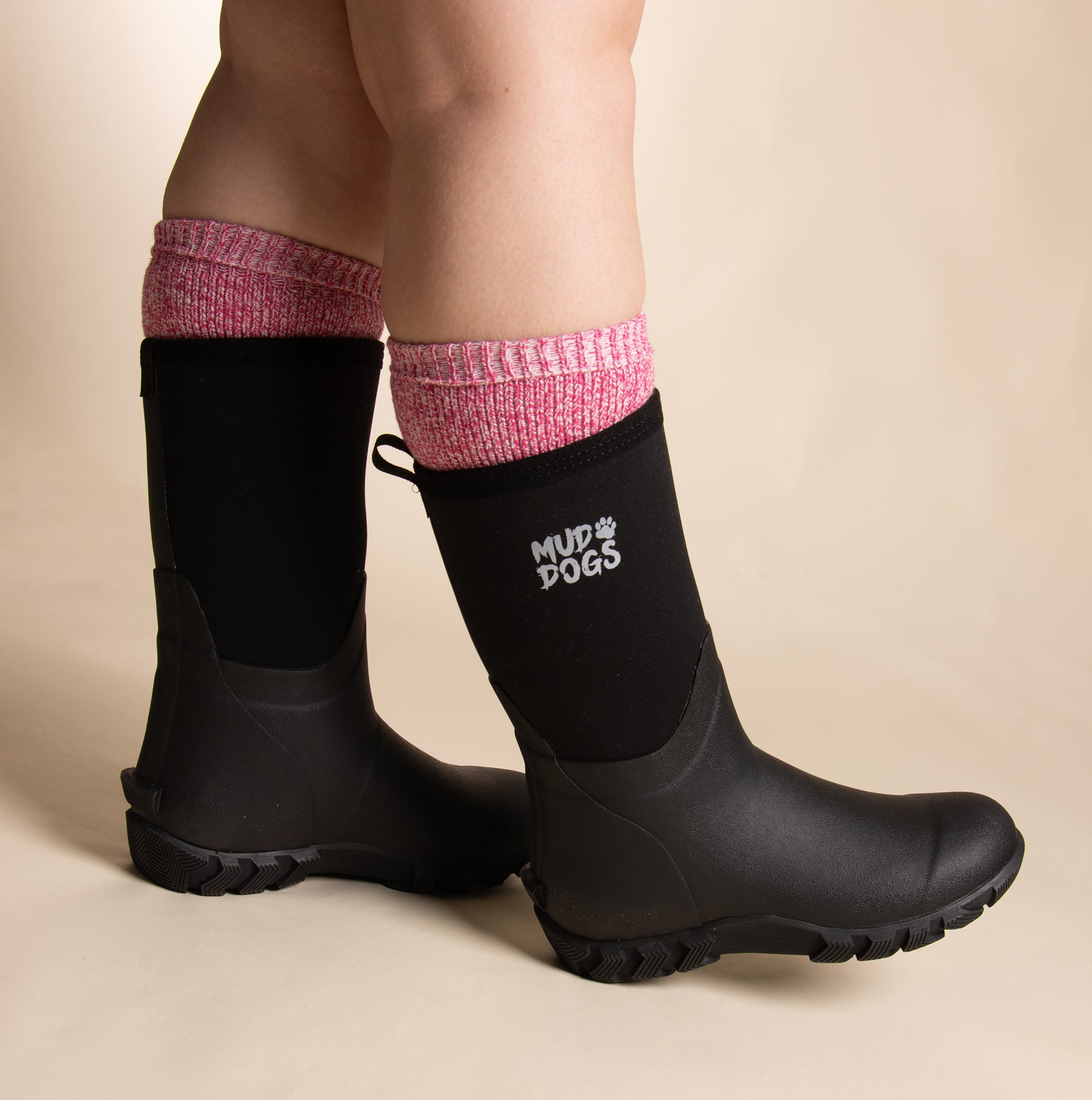 Mud Dogs Womens Welly Boot Socks Pink