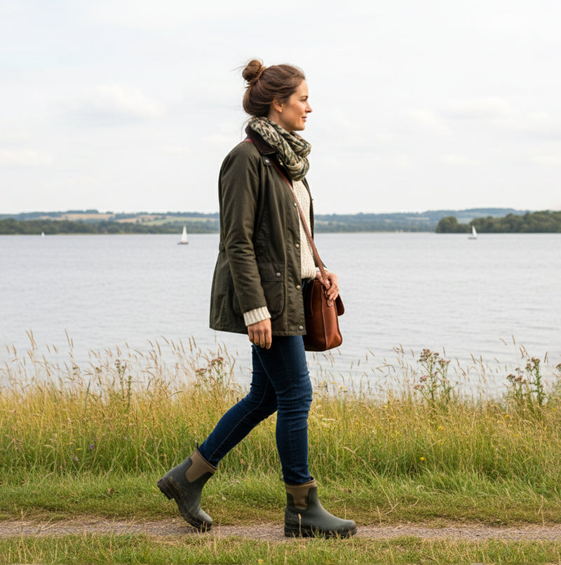 Mud Dogs BROOKE Womens Wellies Dark Green