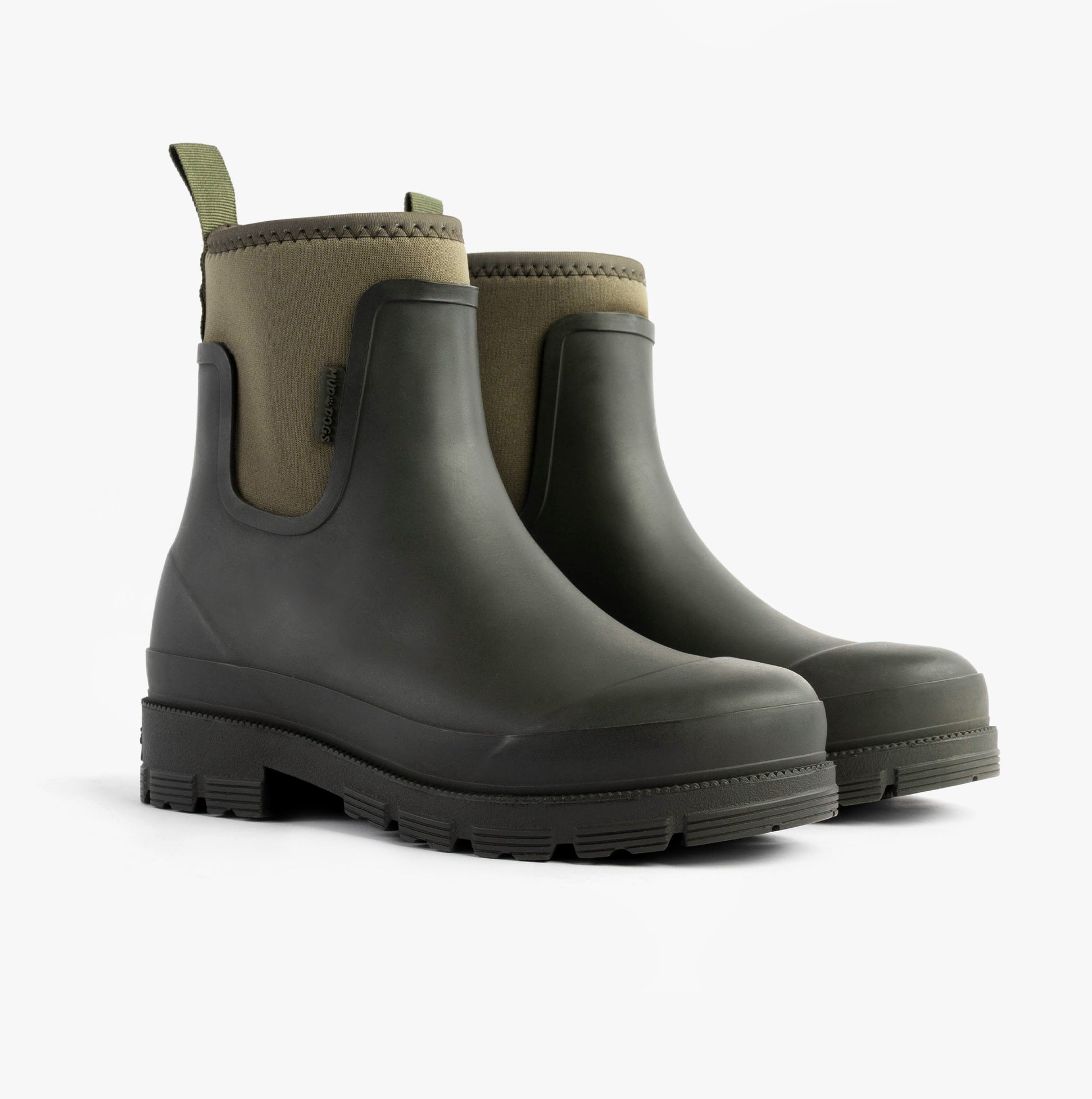 Mud Dogs BROOKE Womens Ankle Neoprene Wellies Dark Green
