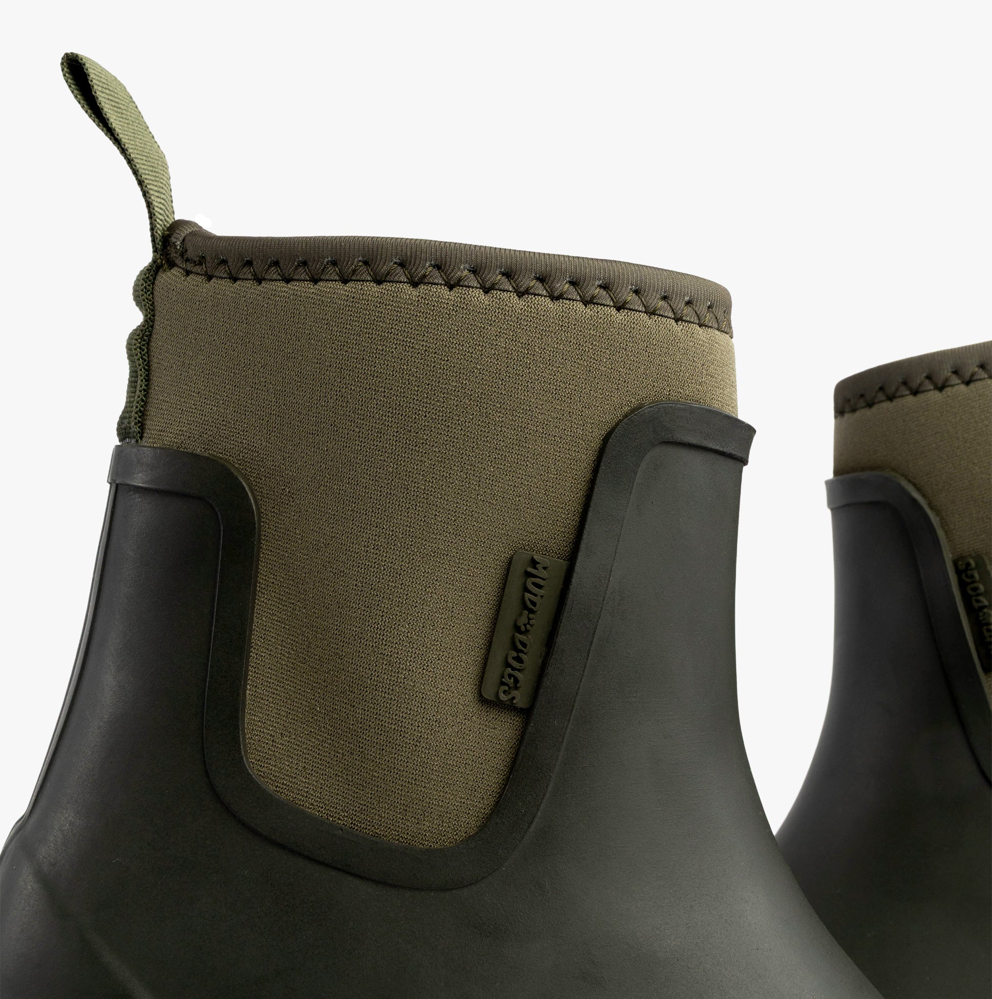 Mud Dogs BROOKE Womens Ankle Neoprene Wellies Dark Green