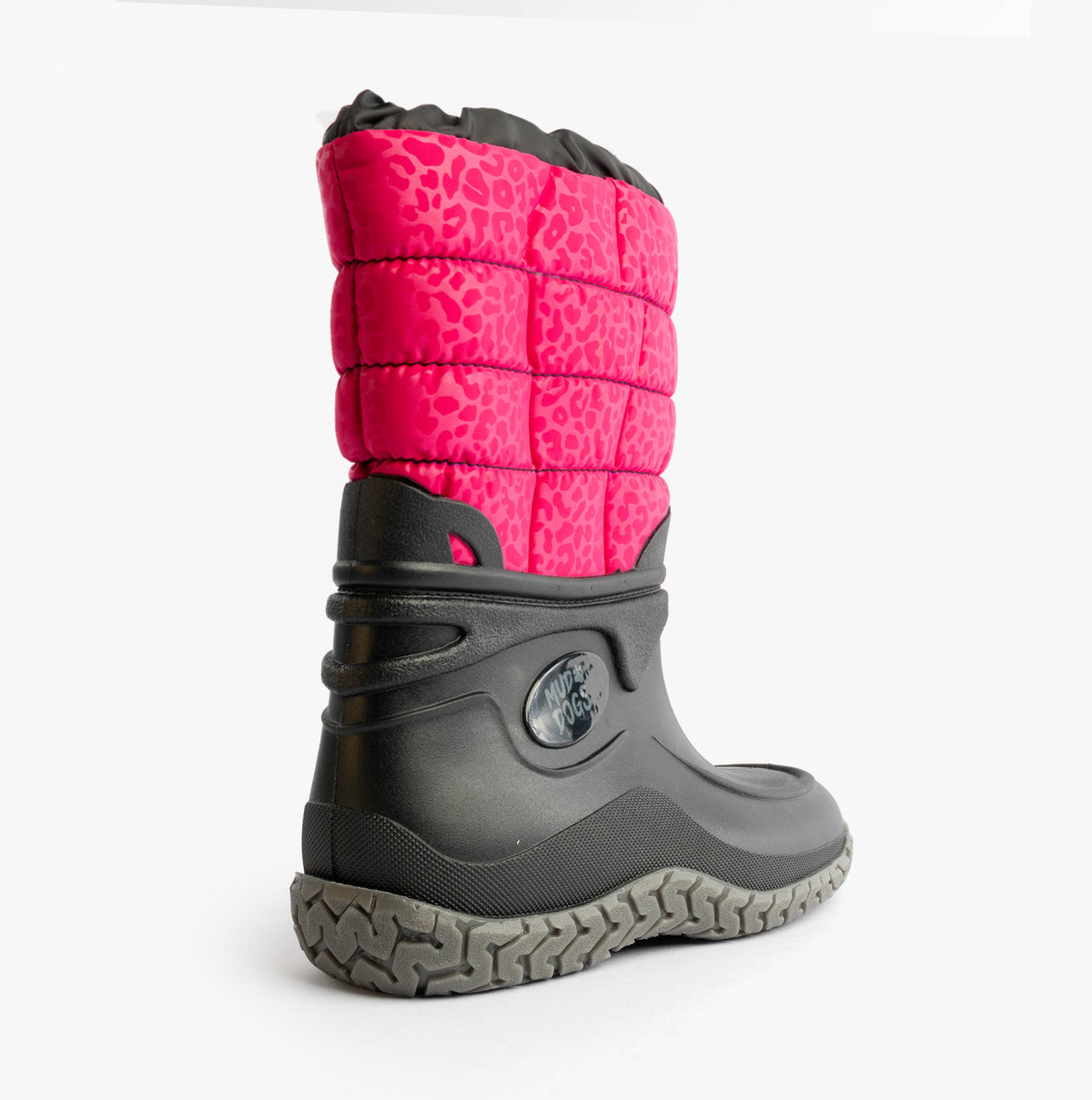 Mud Dogs NORDIC Womens Warm Lined Boots Pink/Black Leopard