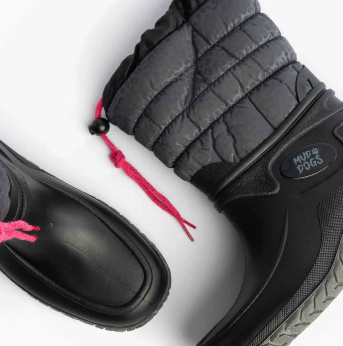 Mud Dogs NORDIC Womens Warm Lined Boots Black/Pink Leopard