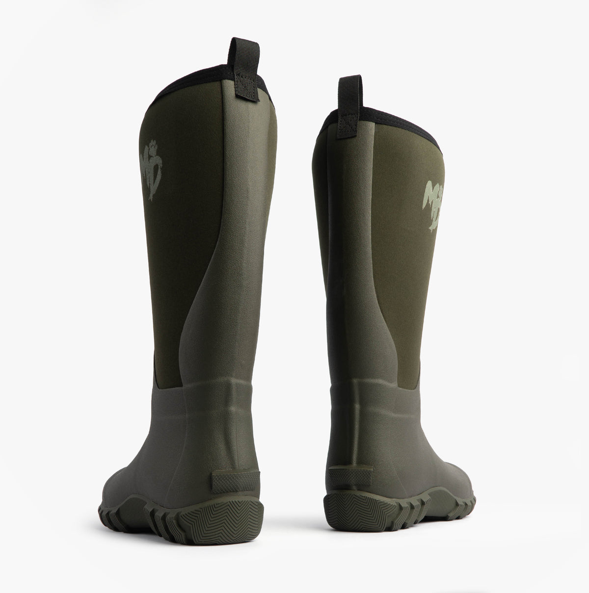 Mud Dogs RUTLAND TALL Neoprene Wellies Olive