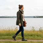 Mud Dogs BROOKE Womens Ankle Neoprene Wellies Dark Green