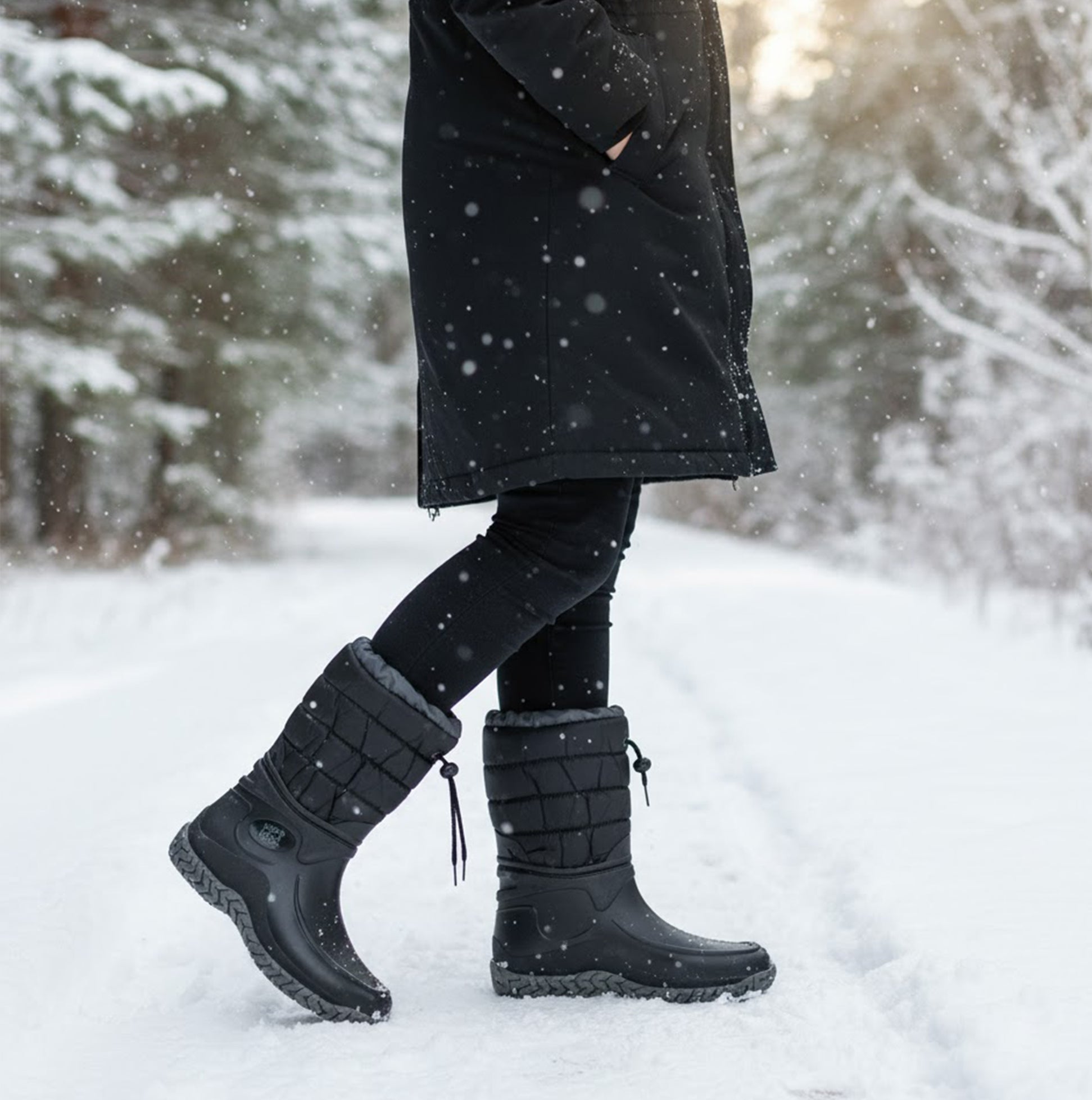 Mud Dogs NORDIC Womens Warm Lined Boots Black