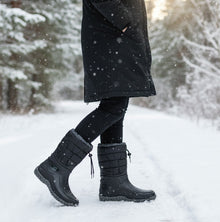 Mud Dogs NORDIC Womens Warm Lined Boots Black