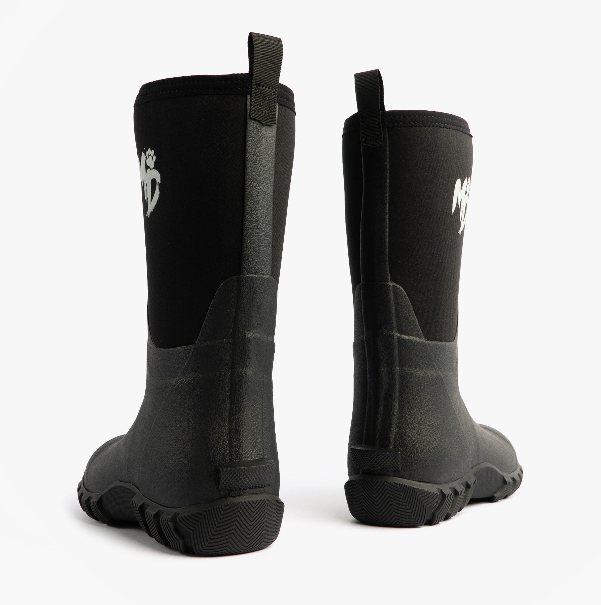 Mud Dogs RUTLAND MID Unisex Neoprene Wellies Black Mud Dogs Boots