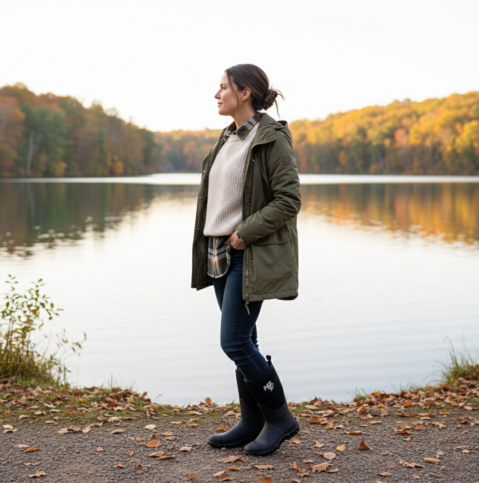 Mud Dogs RUTLAND MID Unisex Neoprene Wellies Black