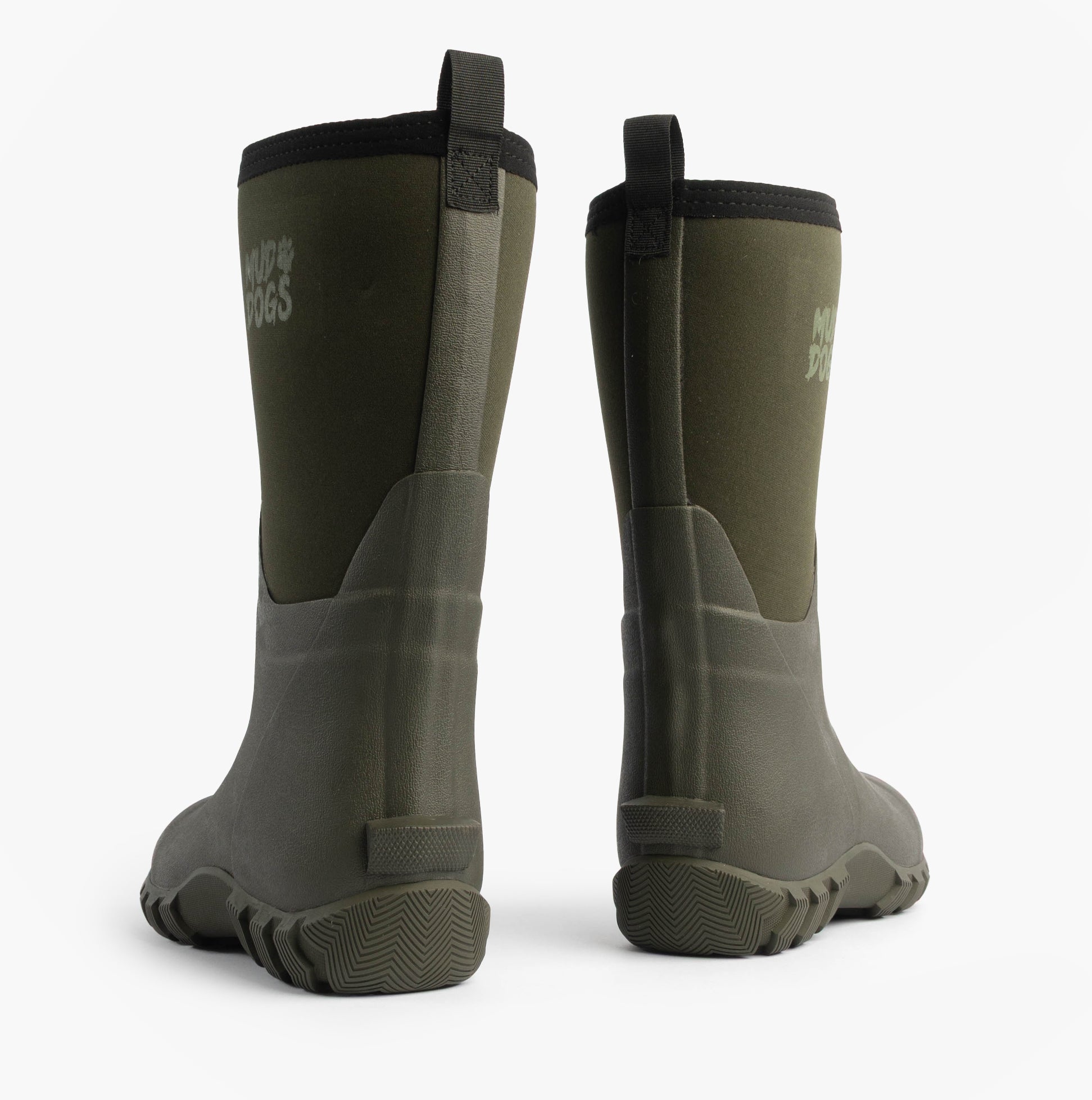 Mud Dogs RUTLAND MID Unisex Neoprene Wellington Boots Olive