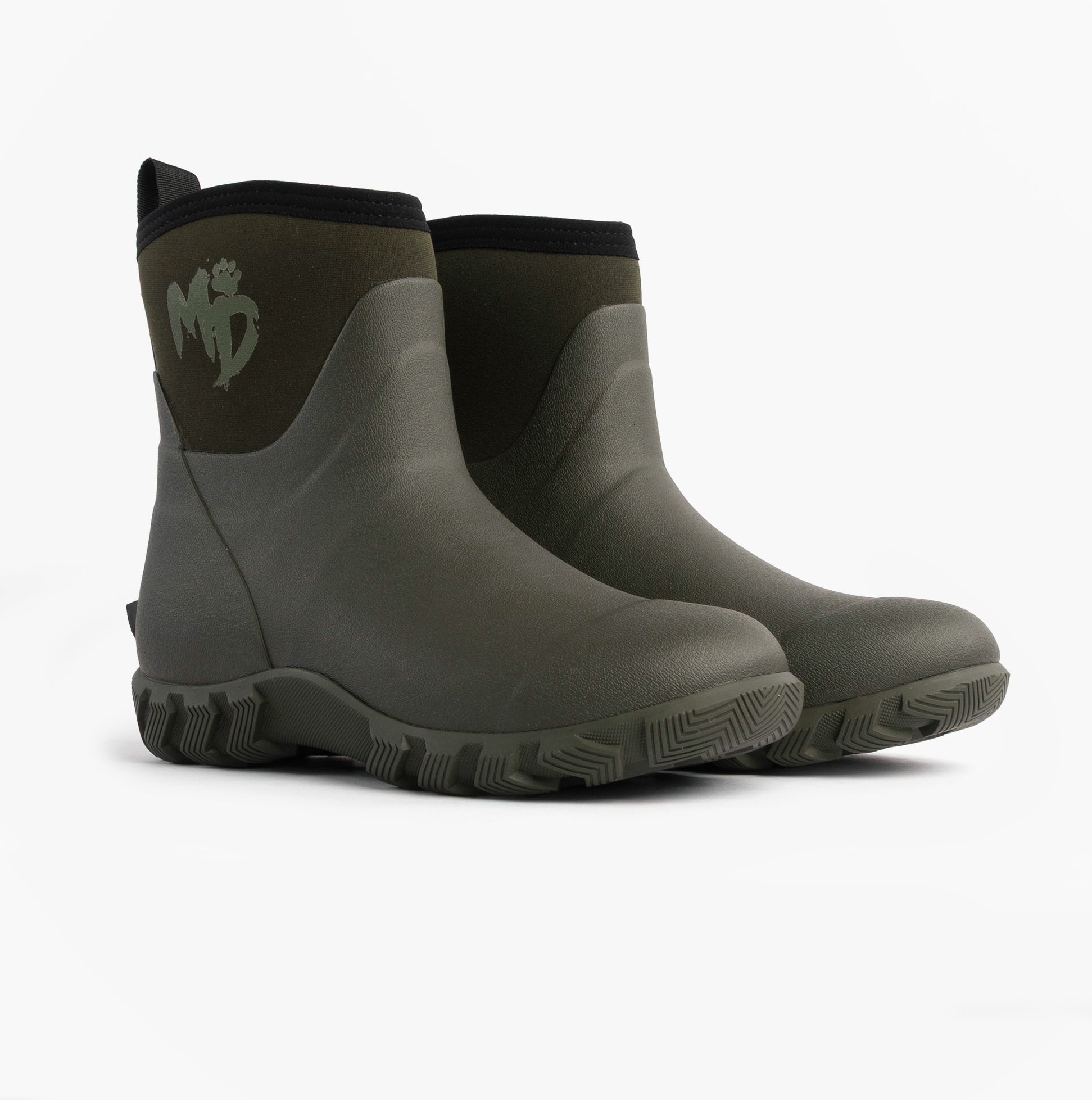 Mud Dogs RUTLAND SHORT Unisex Neoprene Wellington Boots Olive
