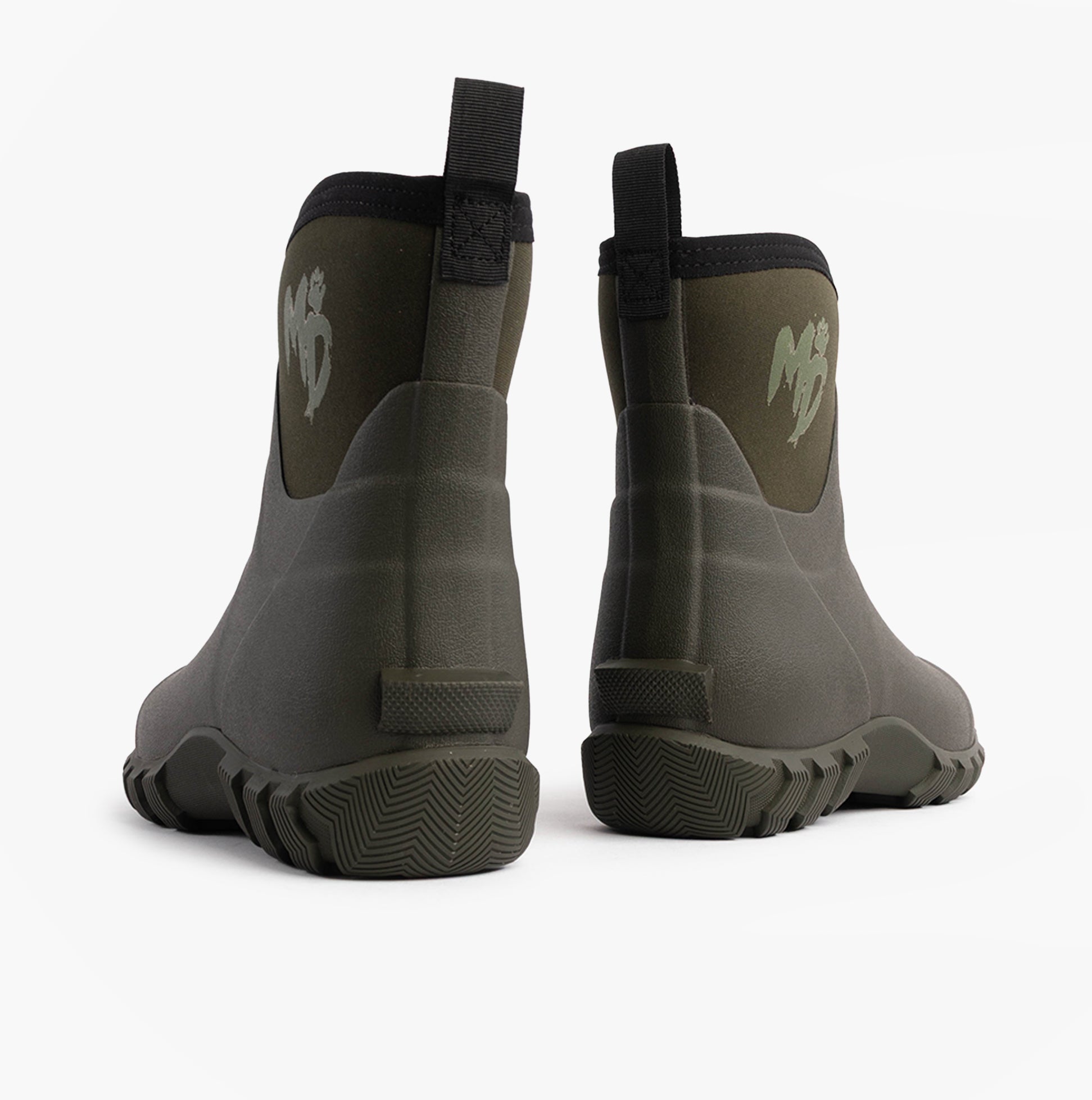 Mud Dogs RUTLAND SHORT Unisex Neoprene Wellington Boots Olive