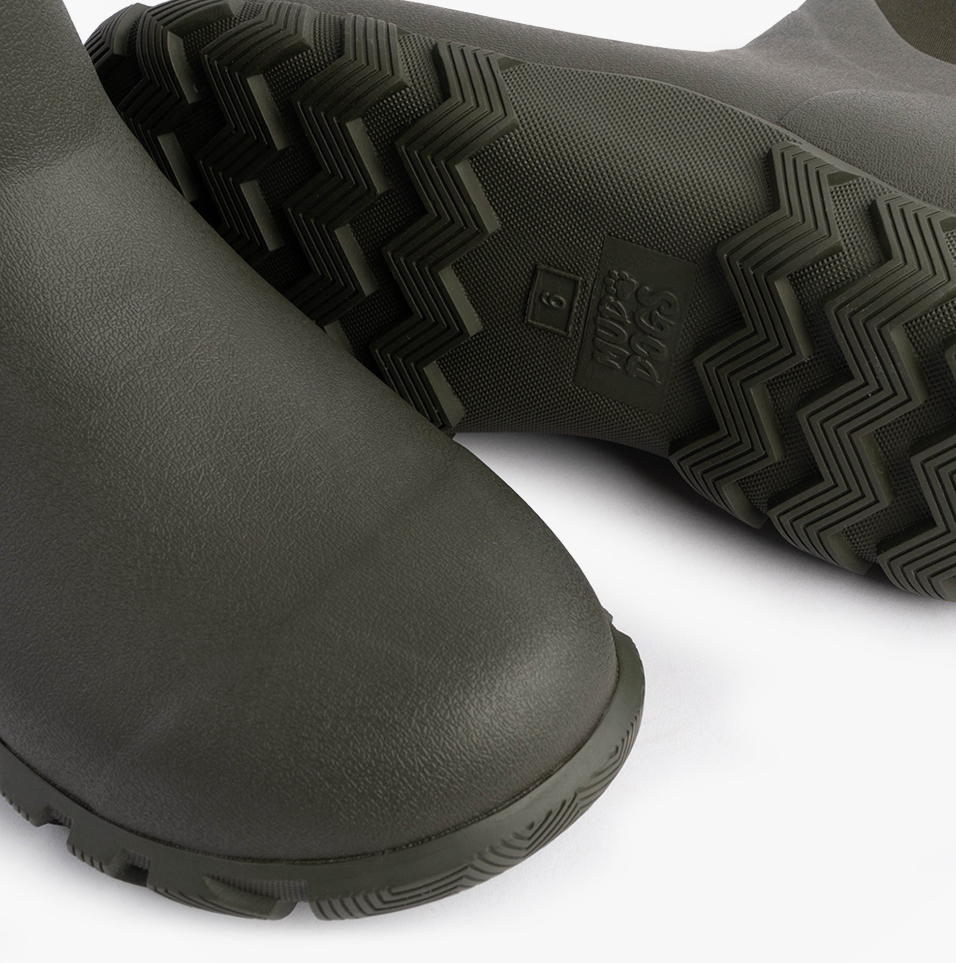 Mud Dogs RUTLAND SHORT Unisex Neoprene Wellington Boots Olive
