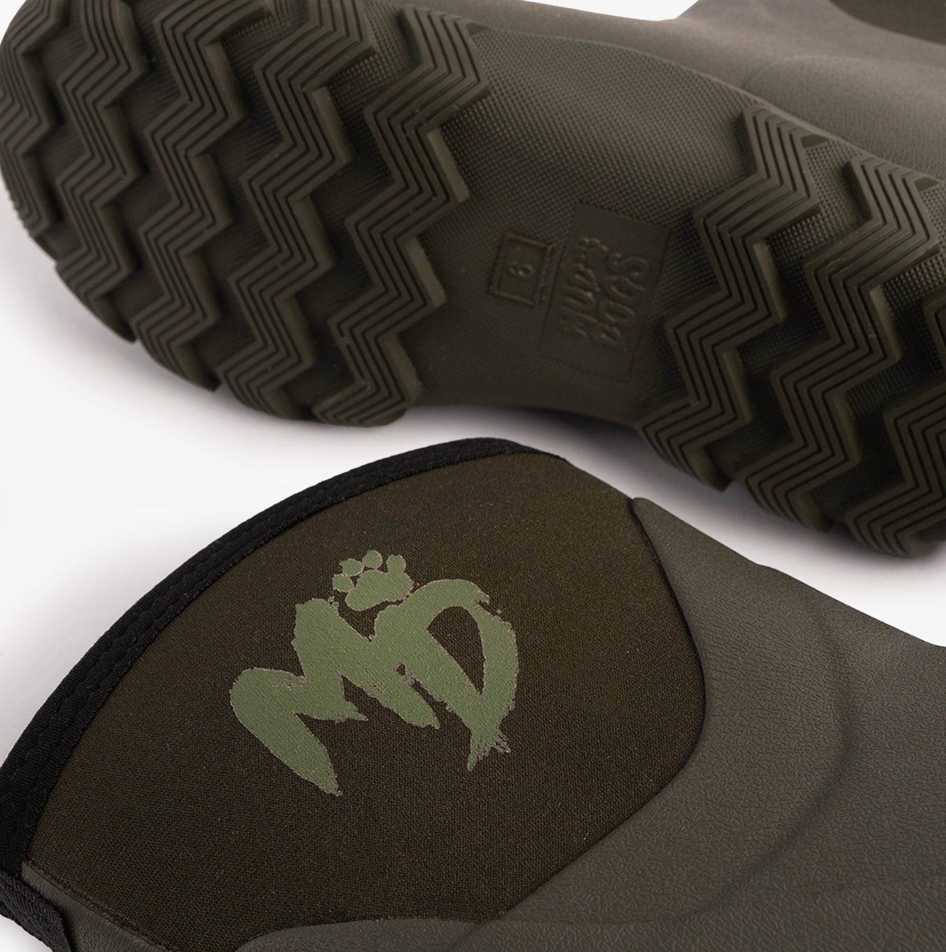 Mud Dogs RUTLAND SHORT Unisex Neoprene Wellington Boots Olive